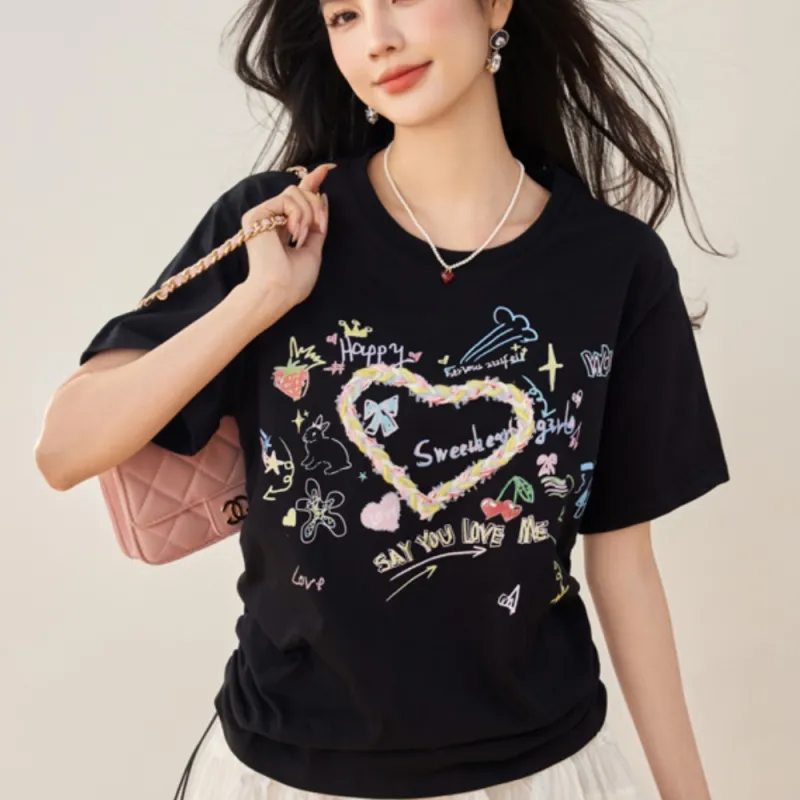 AHDO Regular T Shirt Women's Black-2