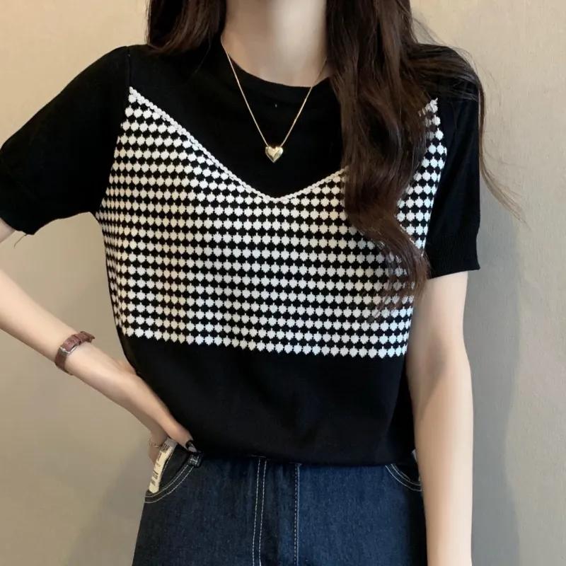 AHDO T Shirts Women's Black-7