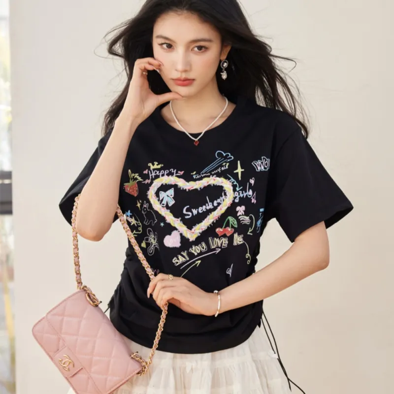 AHDO Regular T Shirt Women's Black-4