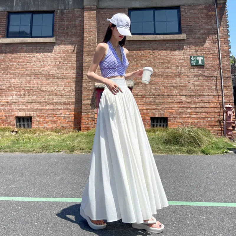 AHDO Casual Long Skirts Women's-3