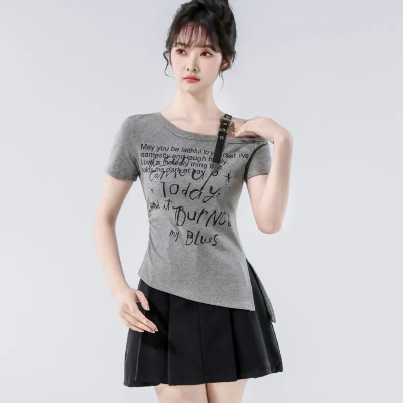 AHDO T Shirts Women's Gray-1