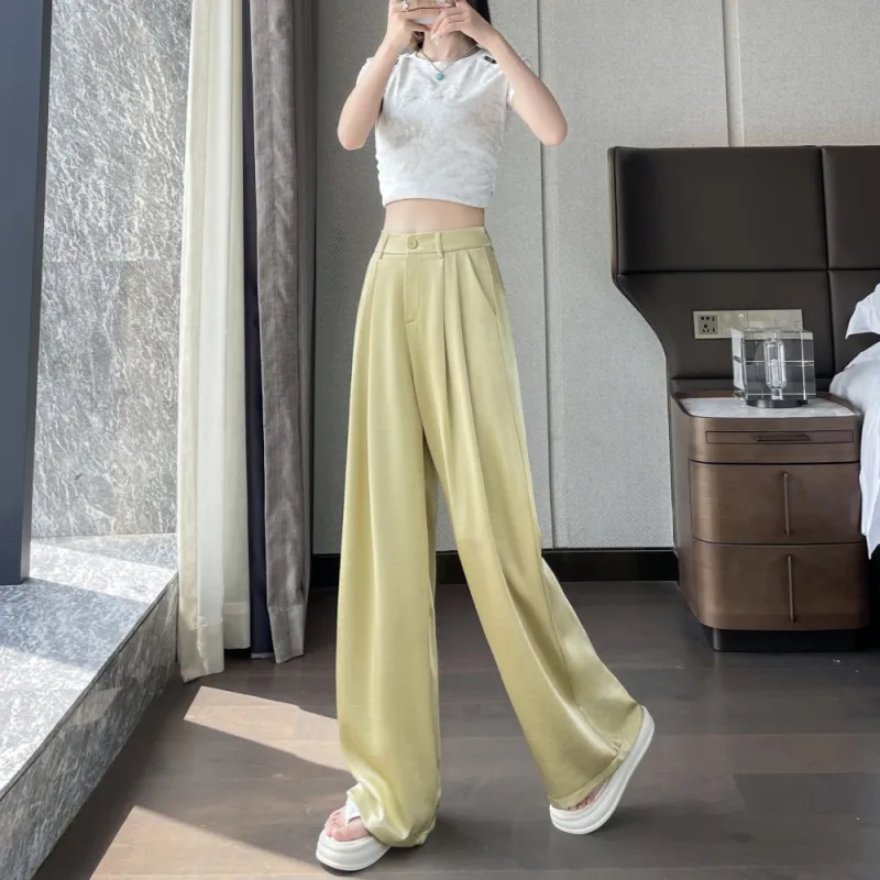 AHDO Casual Pants Women's Yellow-1