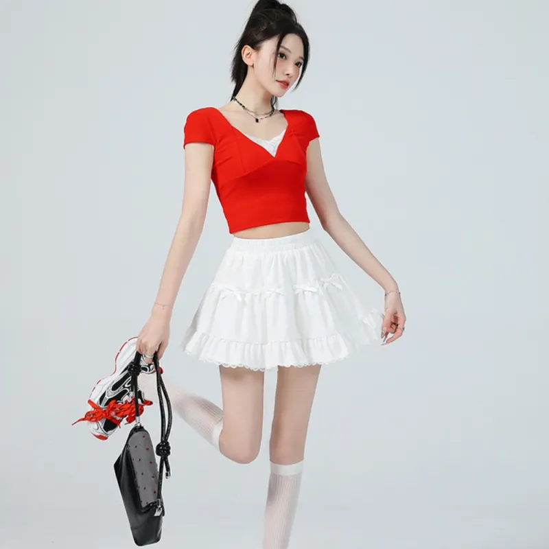 AHDO Casual Short Skirts Women's-5