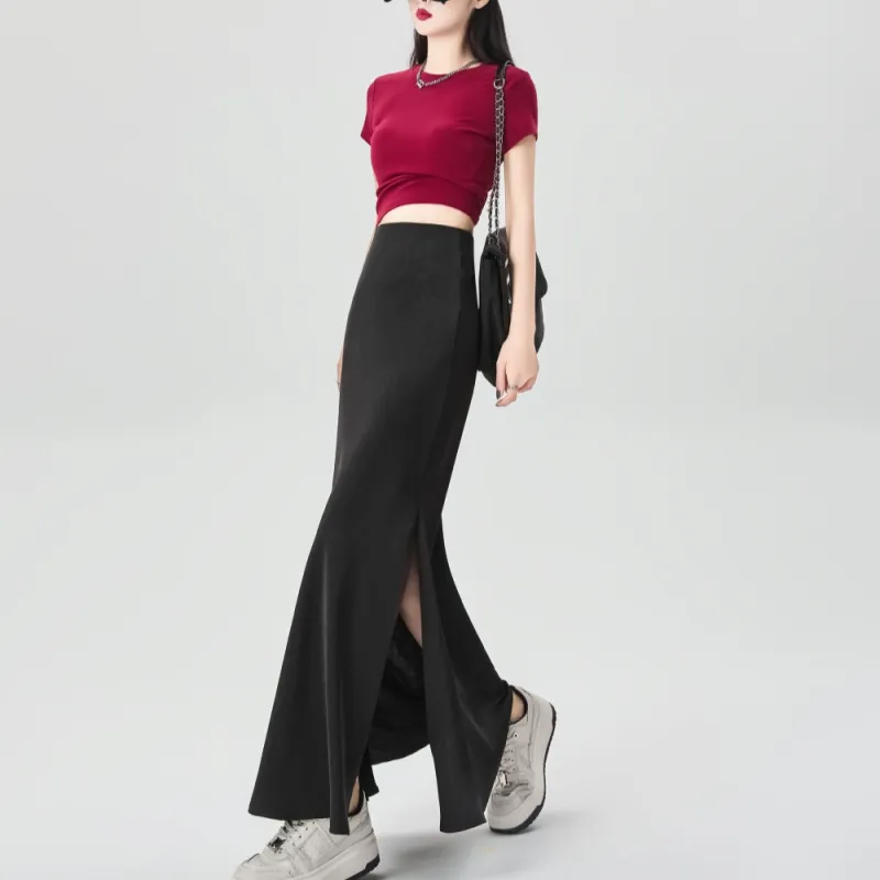 AHDO Casual Long Skirts Women's-1