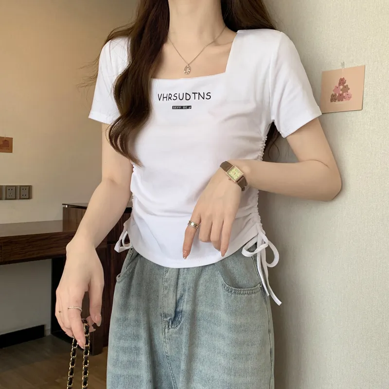 AHDO T Shirts Women's White-5