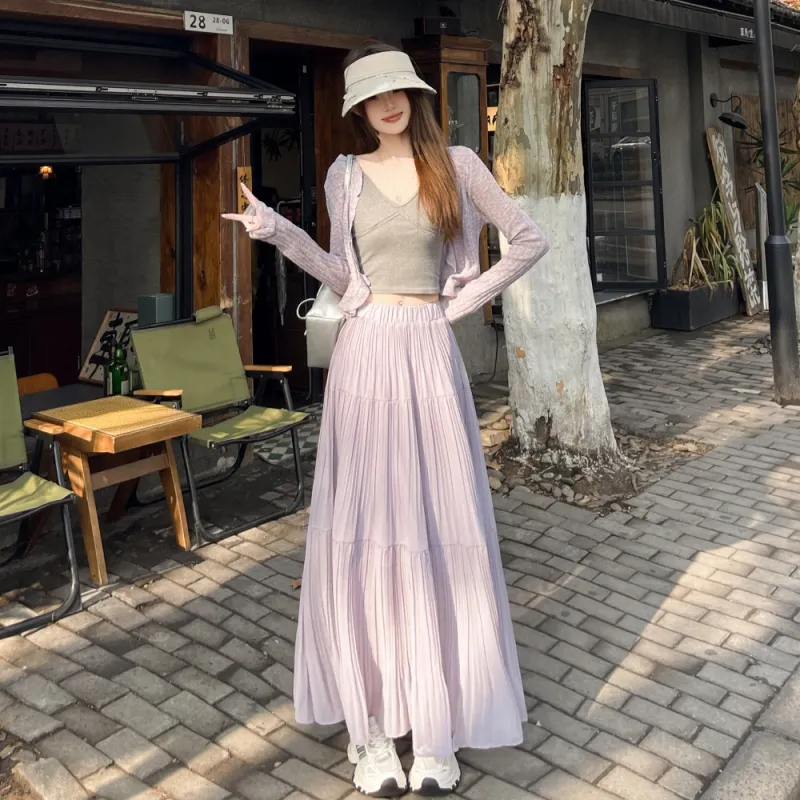 AHDO Casual Long Skirts Women's-2