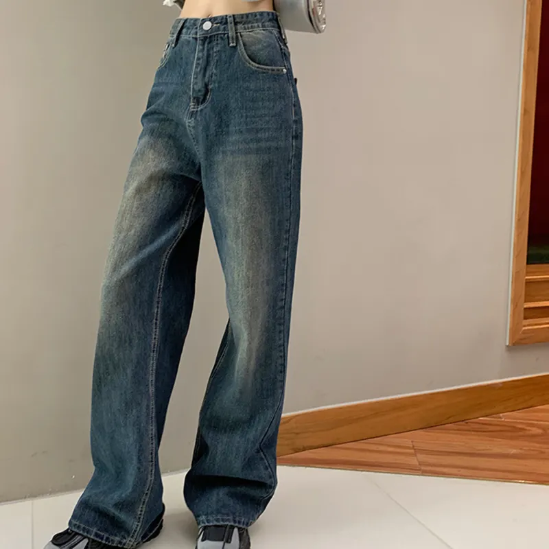 Active Essentials For Spring And Summer Fashion Versatile Jeans Women's Classic Blue-7
