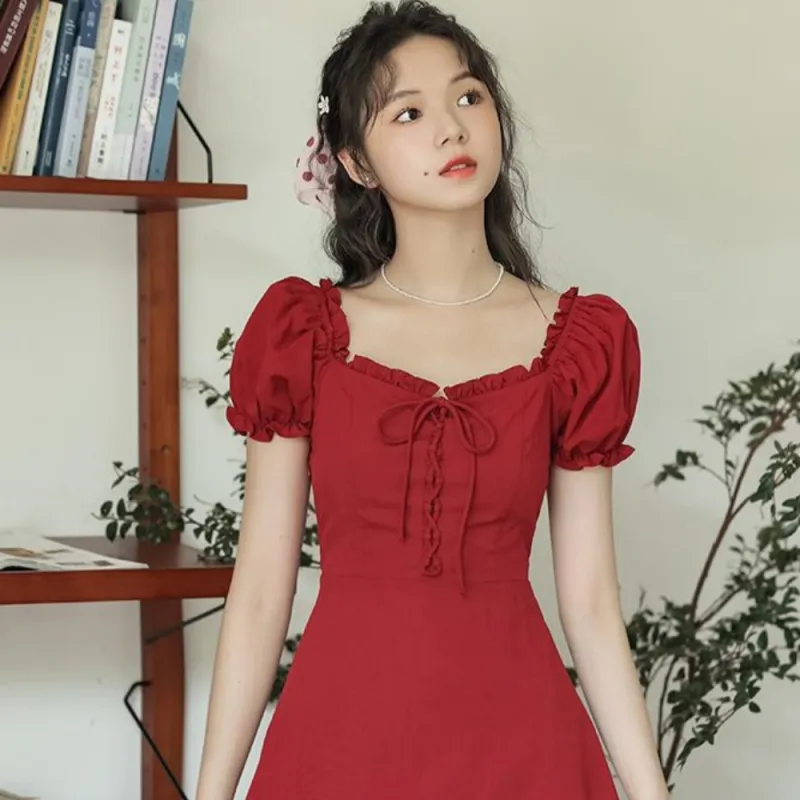 AHDO Summer Short Sleeved Dress Women's-5