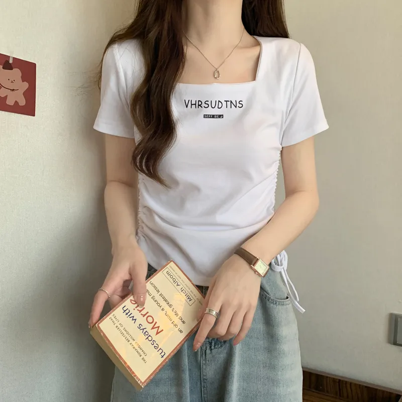 AHDO T Shirts Women's White-8