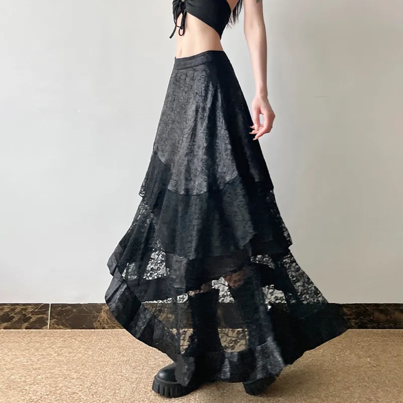 AHDO Casual Long Skirts Women's Black-2