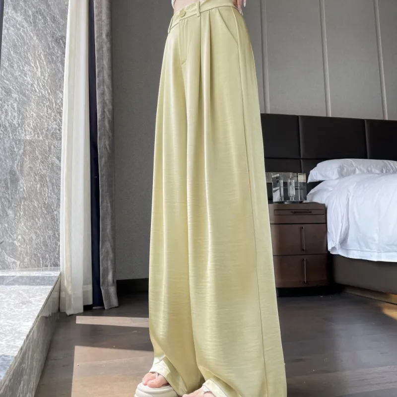 AHDO Casual Pants Women's Yellow-3