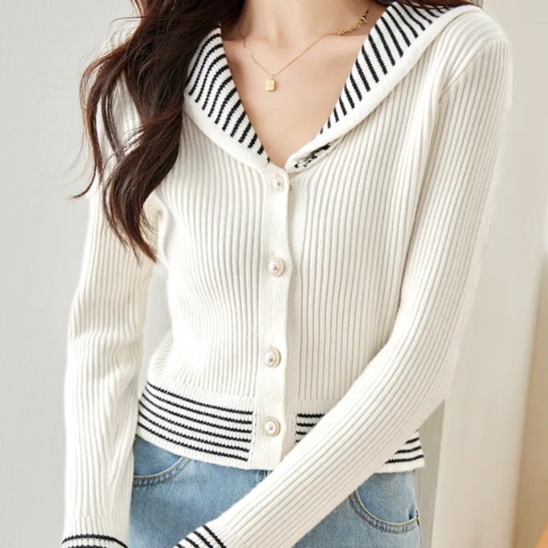 AHDO Knitwear Women's Apricot White-3