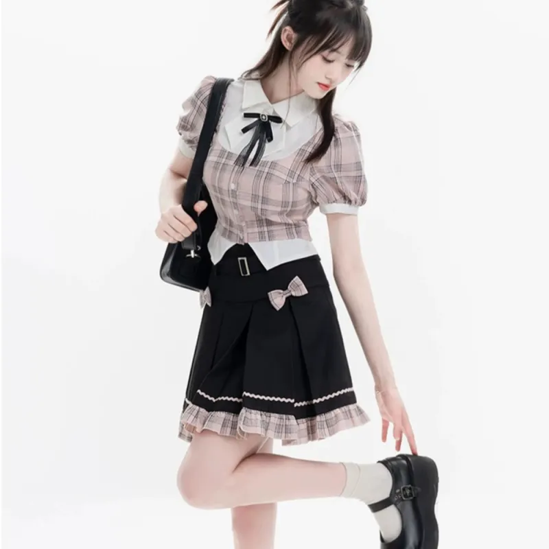 AHDO Two Piece Skirt Sets Women's-3