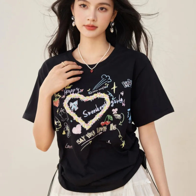 AHDO Regular T Shirt Women's Black-5