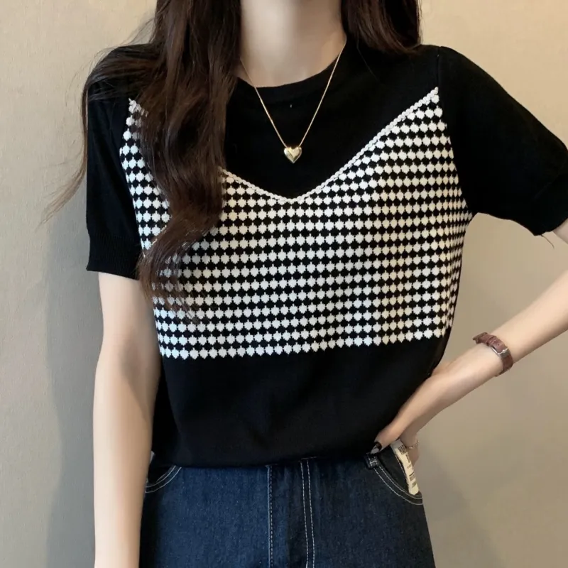 AHDO T Shirts Women's Black-5