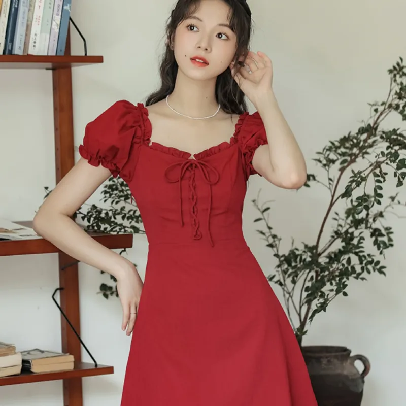 AHDO Summer Short Sleeved Dress Women's-2