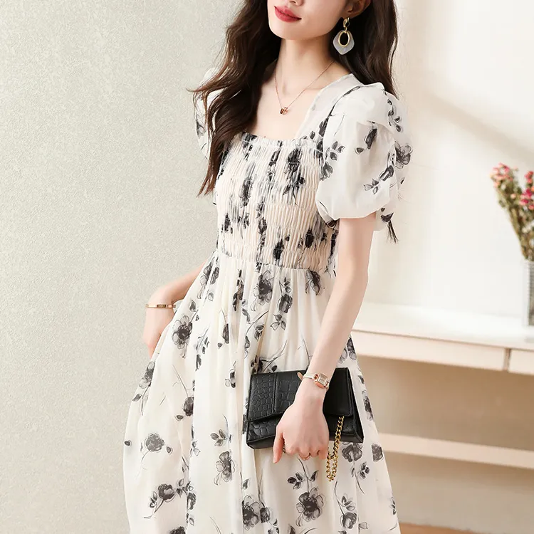 AHDO Short Sleeved Dresses Women's Multicolor-2