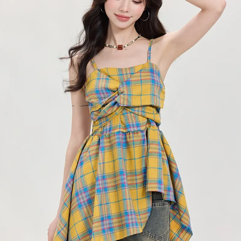 AHDO Camisoles Women's Yellow-4