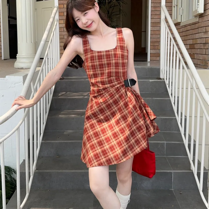 AHDO Sleeveless Dresses Women's-12