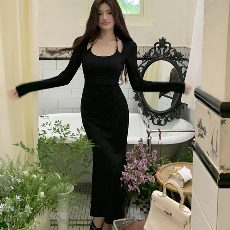 AHDO Long-Sleeved Dresses Women's-10