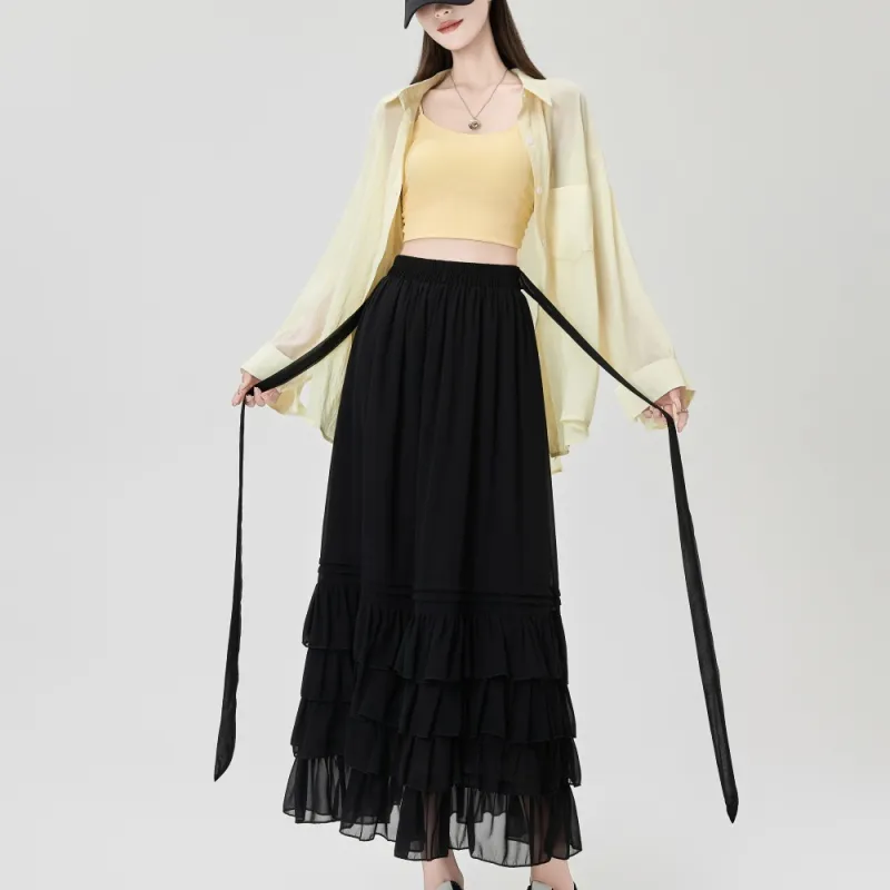 AHDO Casual Long Skirts Women's-8