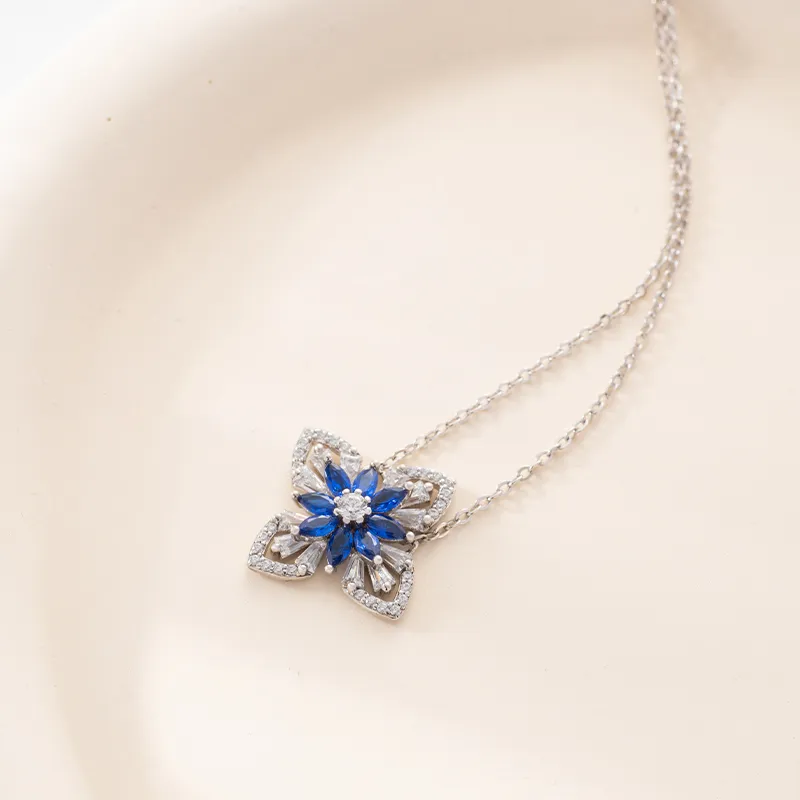 UTD 925 Sterling Silver 18K Gold Plated Necklaces Women's-3