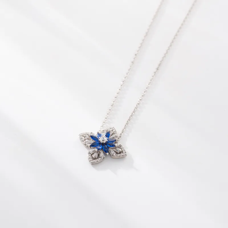 UTD 925 Sterling Silver 18K Gold Plated Necklaces Women's-9