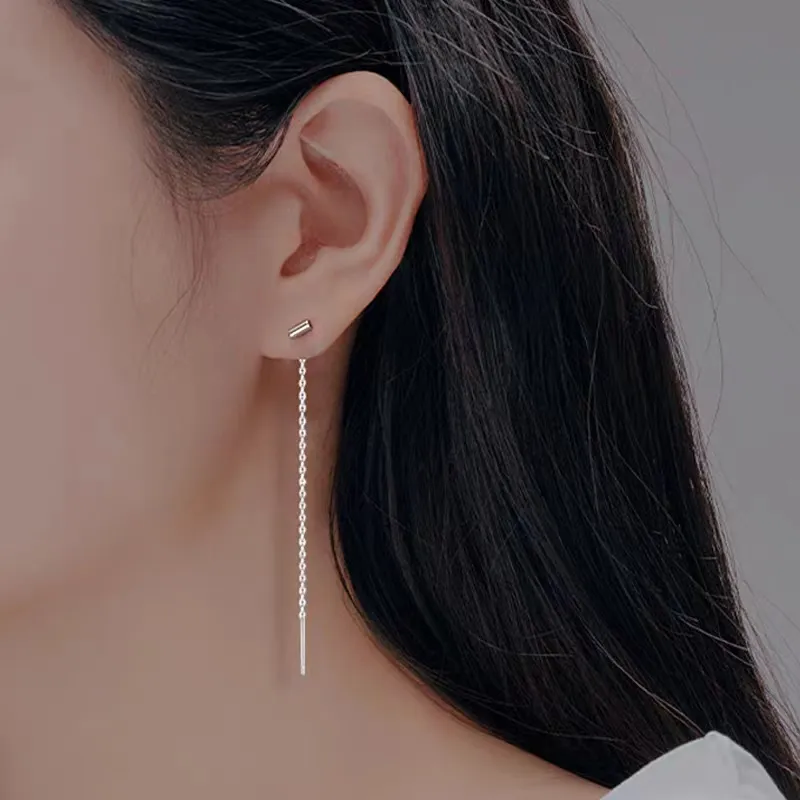 UTD S999 Silver Drop Earrings Women's-9