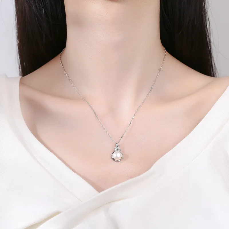 UTD S925 Silver+Pearl Necklaces Unisex-3