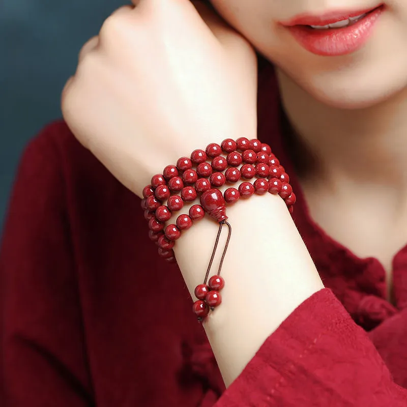 UTD Reconstructed Cinnabar Jade Bracelets Unisex-1