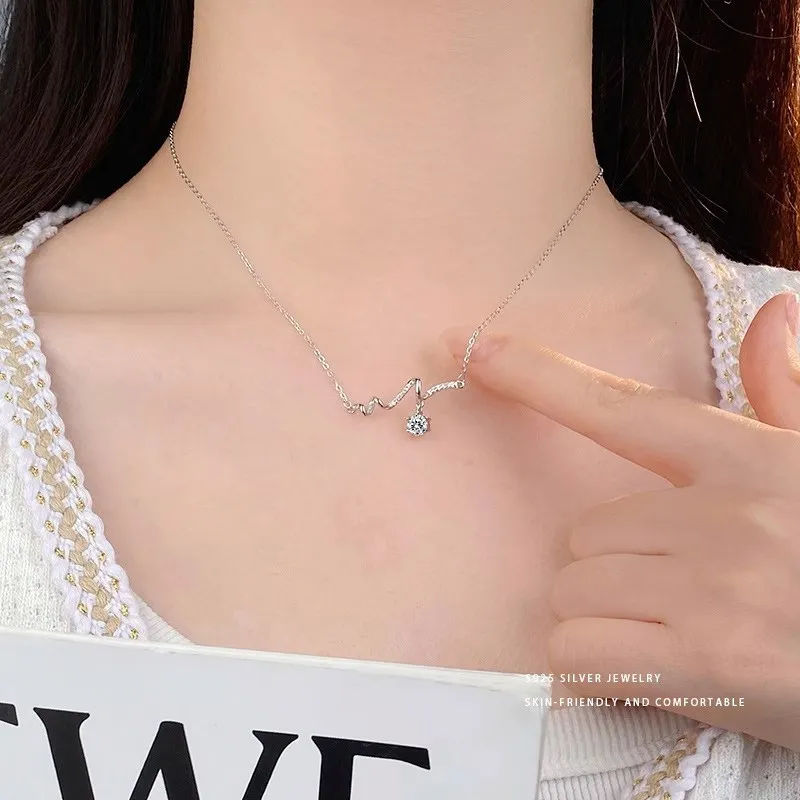 UTD S925 Silver Necklaces Women's-3