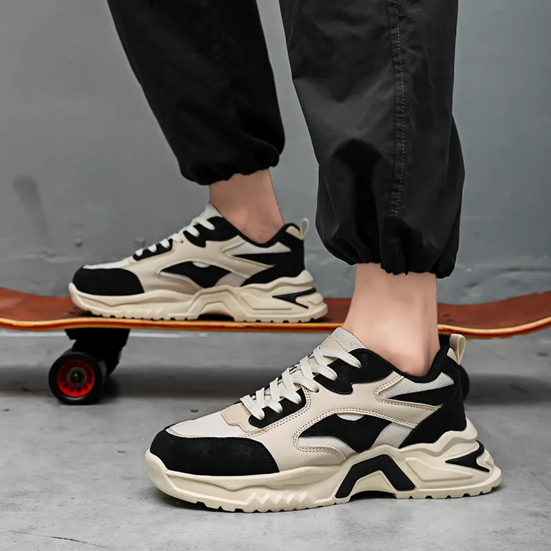 Vxv Slip Resistant Lightweight Height Increasing Low Top Chunky Sneakers Men's-9