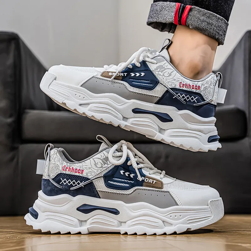 Vxv Shock Absorbers Slip Resistant Breathable Low Top Chunky Sneakers Men's-2