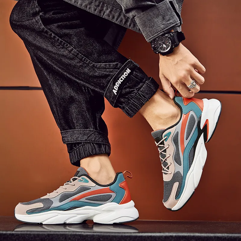 Vxv Shock Absorbers Slip Resistant Breathable Low Top Casual Shoes Men's-6