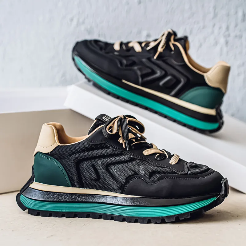 Vxv Shock Absorbers Slip Resistant Breathable Low Top Casual Shoes Men's-14