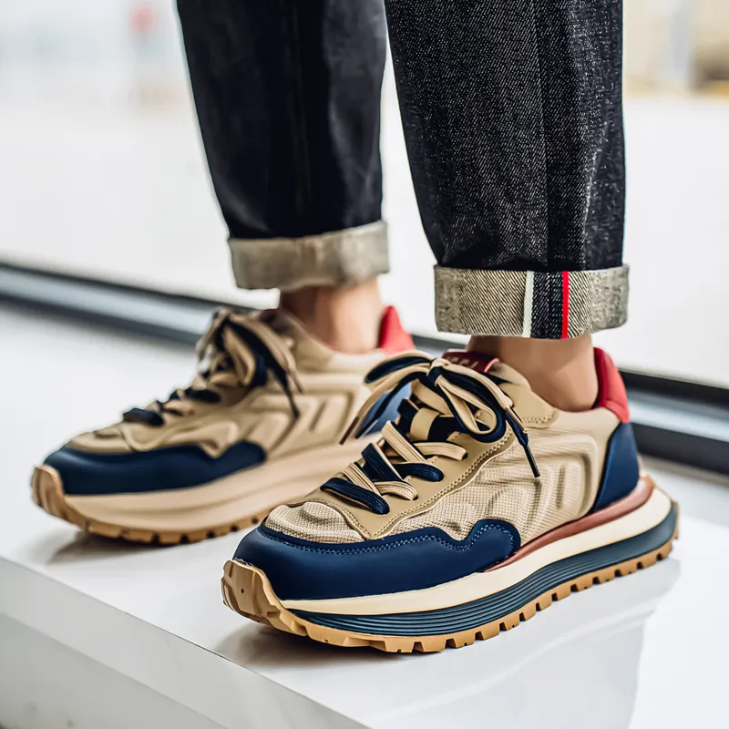 Vxv Shock Absorbers Slip Resistant Breathable Low Top Casual Shoes Men's-2