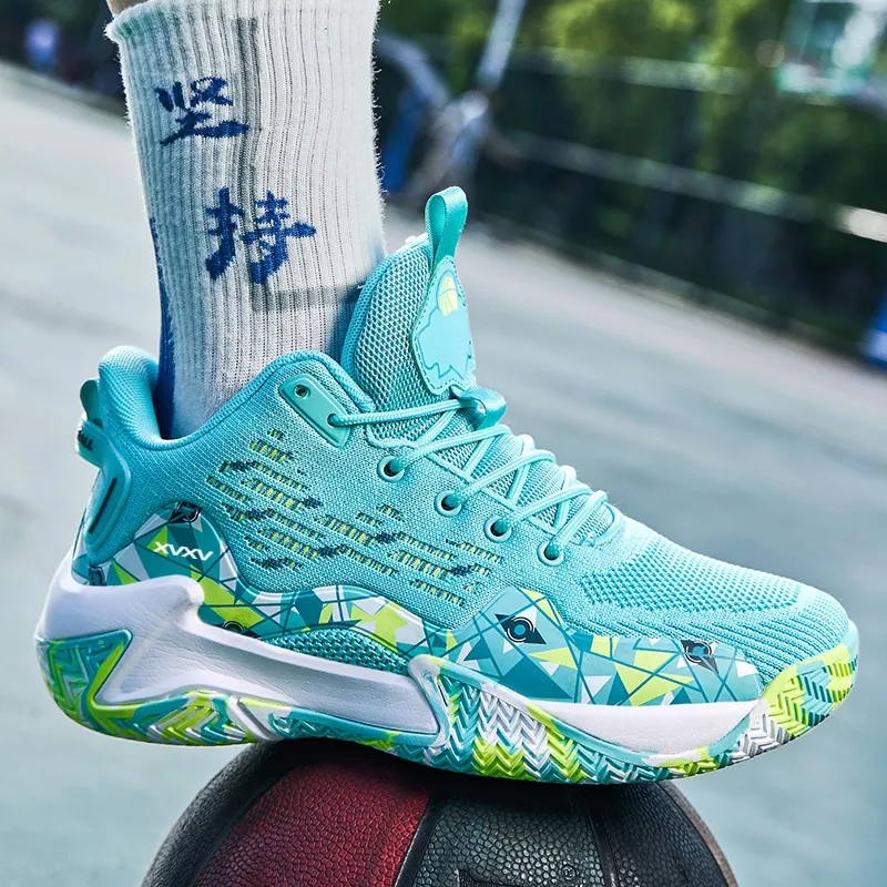 Vxv Shock Absorbers With Slip Resistant And Abrasion Resistant Properties Mid Top Basketball Shoes Men's-3