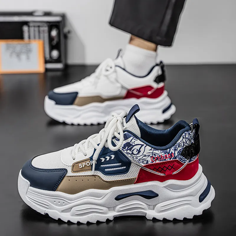 Vxv Shock Absorbers Slip Resistant Breathable Low Top Chunky Sneakers Men's-11