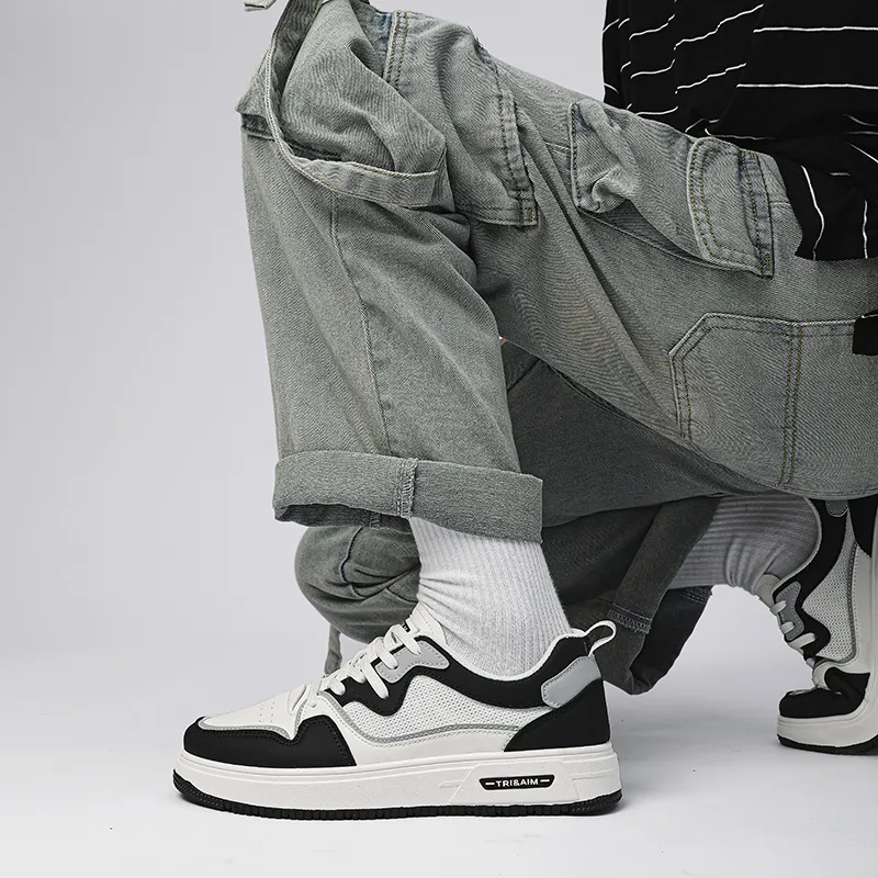 Vxv Slip Resistant Shock Absorbers With Abrasion Resistant Properties Low Top Skateboard Shoes Men's-2