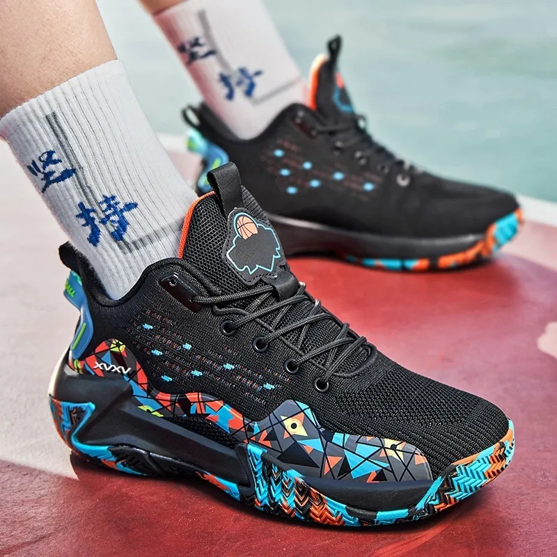Vxv Shock Absorbers With Slip Resistant And Abrasion Resistant Properties Mid Top Basketball Shoes Men's-7