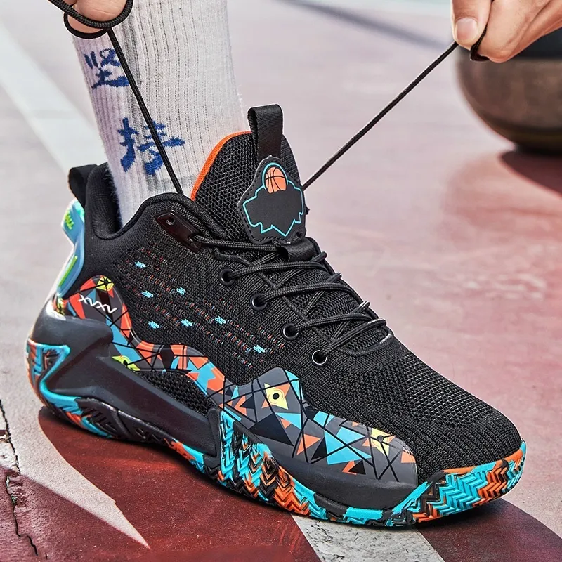 Vxv Shock Absorbers With Slip Resistant And Abrasion Resistant Properties Mid Top Basketball Shoes Men's-6