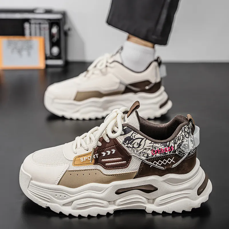 Vxv Shock Absorbers Slip Resistant Breathable Low Top Chunky Sneakers Men's-6