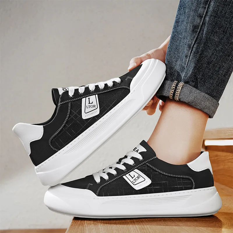 Vxv Slip Resistant Coverage With Height Increase Low Top Canvas Shoes Men's-2