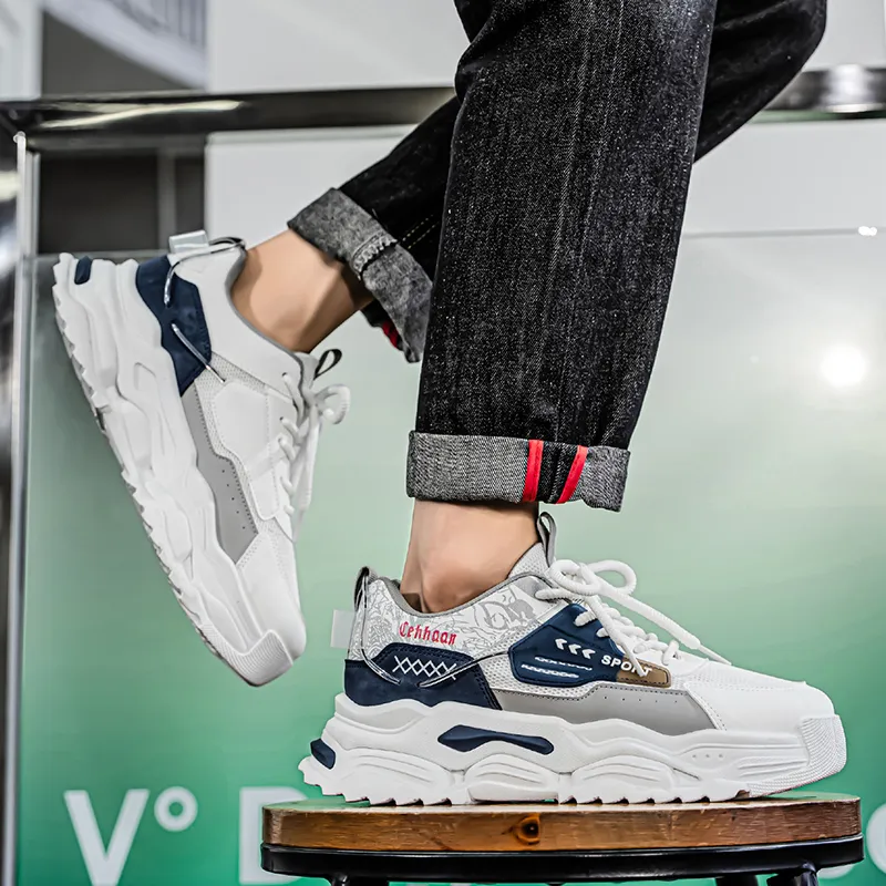 Vxv Shock Absorbers Slip Resistant Breathable Low Top Chunky Sneakers Men's-3