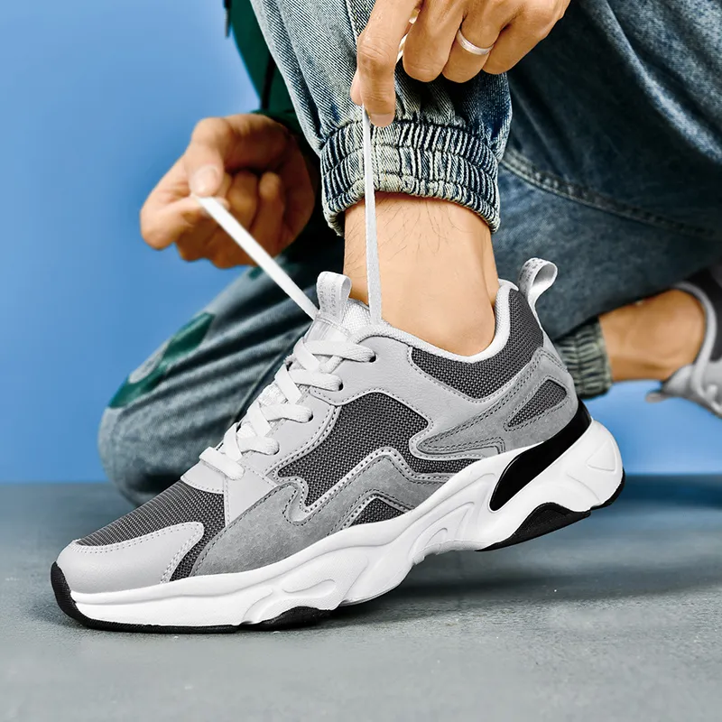 Vxv Cushioning, Breathable, Height Increasing Low Top Chunky Sneakers Men's-1