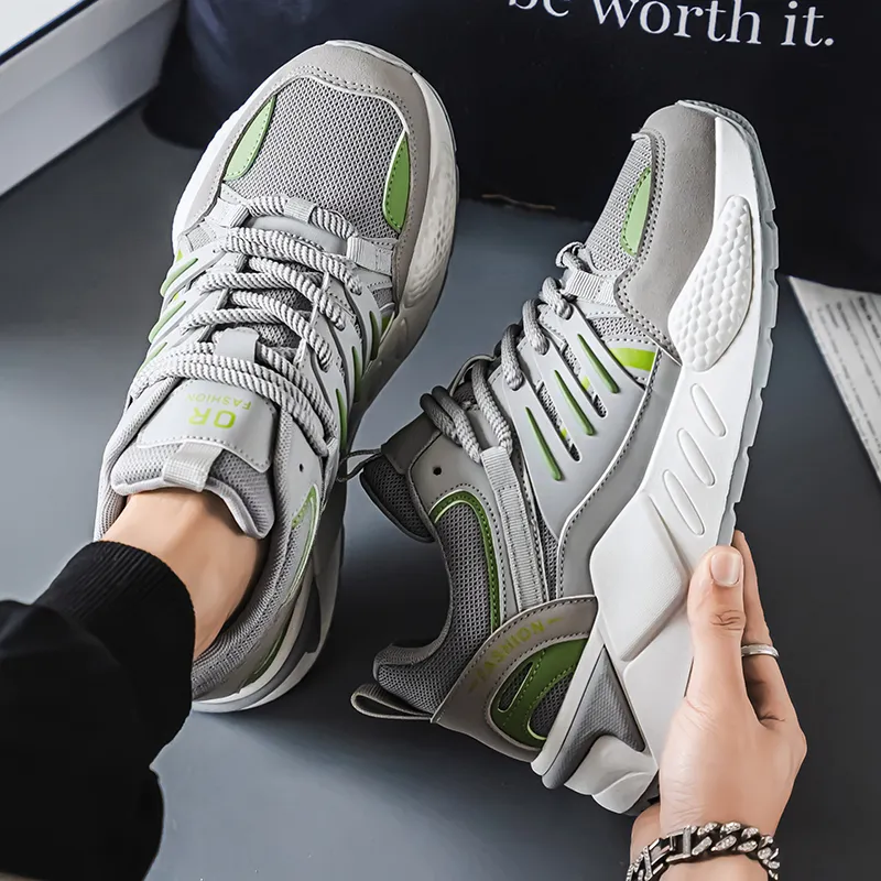 Vxv Shock Absorbers With Slip Resistant Features Low Top Chunky Sneakers Men's-10