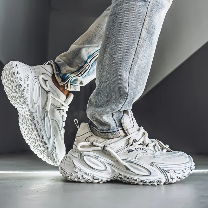 Vxv Breathable Lightweight Height Increasing Low Top Chunky Sneakers Men's-8