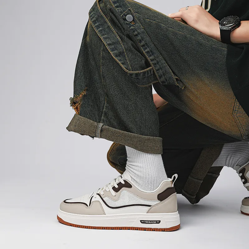 Vxv Slip Resistant Shock Absorbers With Abrasion Resistant Properties Low Top Skateboard Shoes Men's-7
