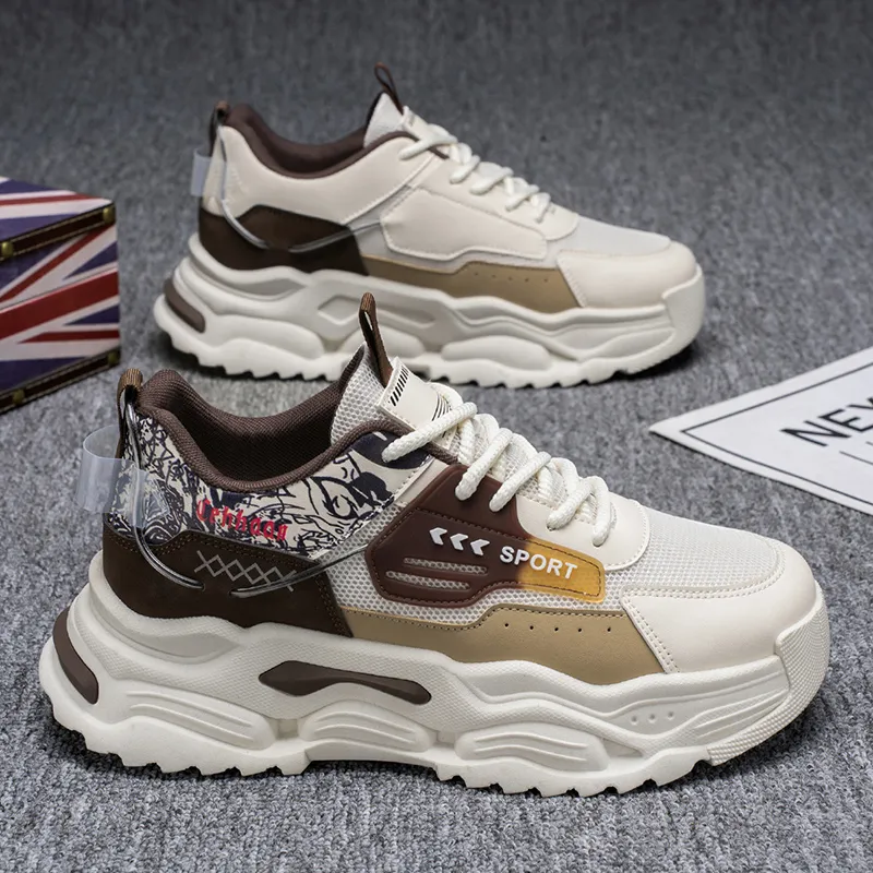 Vxv Shock Absorbers Slip Resistant Breathable Low Top Chunky Sneakers Men's-9