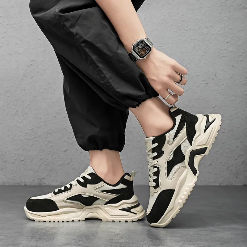 Vxv Slip Resistant Lightweight Height Increasing Low Top Chunky Sneakers Men's-8